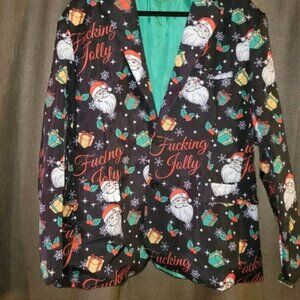Christmas Blazer Santa Size M   F- - King Jolly